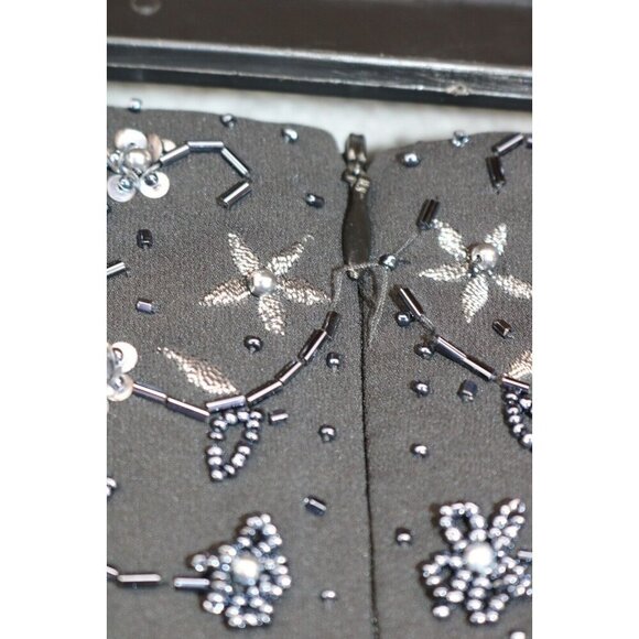 OC OC Beaded Floral Empire Waist Maxi Dress-Size 12-Whimsigoth-Side Slit - Picture 15 of 15